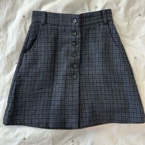 Caves Collect Mini Wool A-line Skirt
